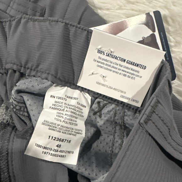 Wrangler Outdoor Mens NWT Field Utility Relaxed fit Shorts 48 gray elastic waist - Picture 4 of 10
